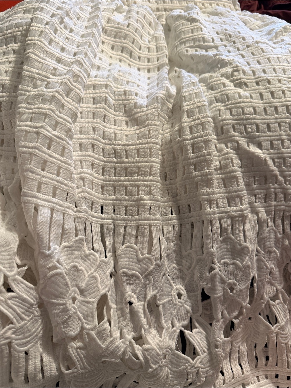 White Crochet Lace skirt